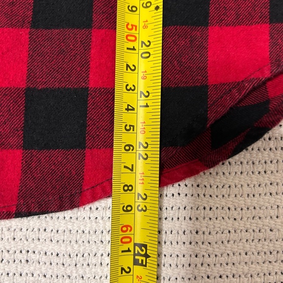 Frank & Oak Women’s Medium Toronto Raptors Red Black Checkered Plaid Flannel NBA - Picture 11 of 12